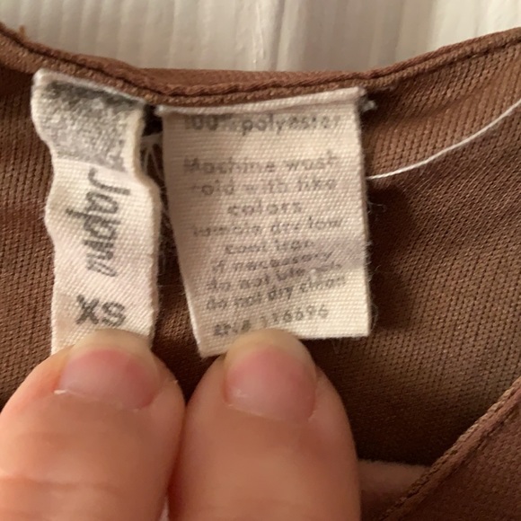 Vintage Japna tan / mauve short sleeve dress - Picture 6 of 7